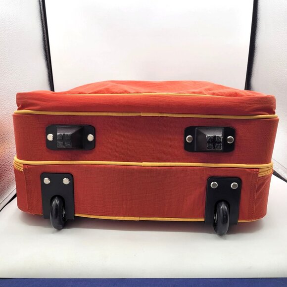 BAGGALLINI Rolling Tote Luggage Carry On Under Seat Suitcase Tomato Red/Org - Picture 6 of 16
